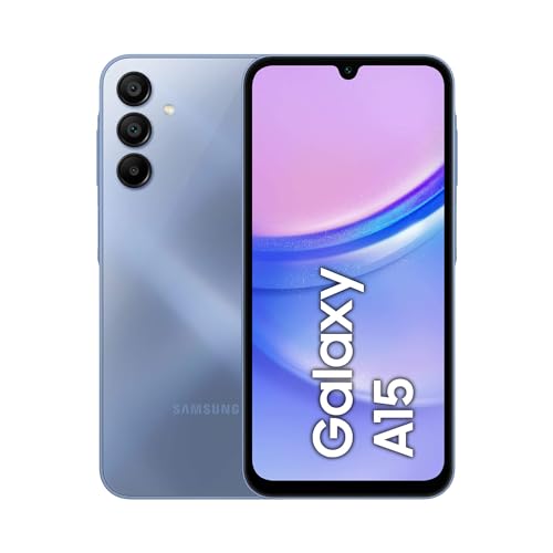 Samsung Galaxy A15 4G LTE (128GB + 6GB) Unlocked (for Tmobile, Metro, Tello, Mint & Global) SM-A156M/DSN Dual Sim 6.5" 50MP Triple (Light Blue)
