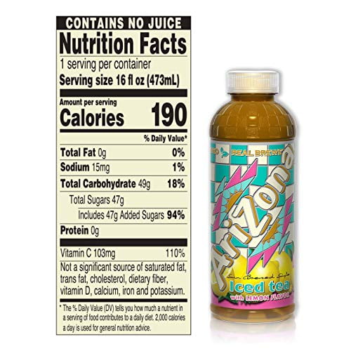 Arizona sweet tea calories