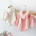 thumbnail image 5 of Generic Clearance Clothing 2024 Bodysuits for Children's Baby Girls Boys Autumn Long Sleeve Warm Hooded Rabbit Ear Romper Bodysuit Clothes for Fashion Casual Breathable (0-6 Months,Pink), 5 of 5