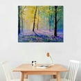 thumbnail image 2 of Creowell Canvas Wall Art Sunshine in Forests with Purple Lavender Flower Painting Print- Long Canvas Artwork Contemporary Nature Picture for Living Room Office 20x16in, 2 of 6
