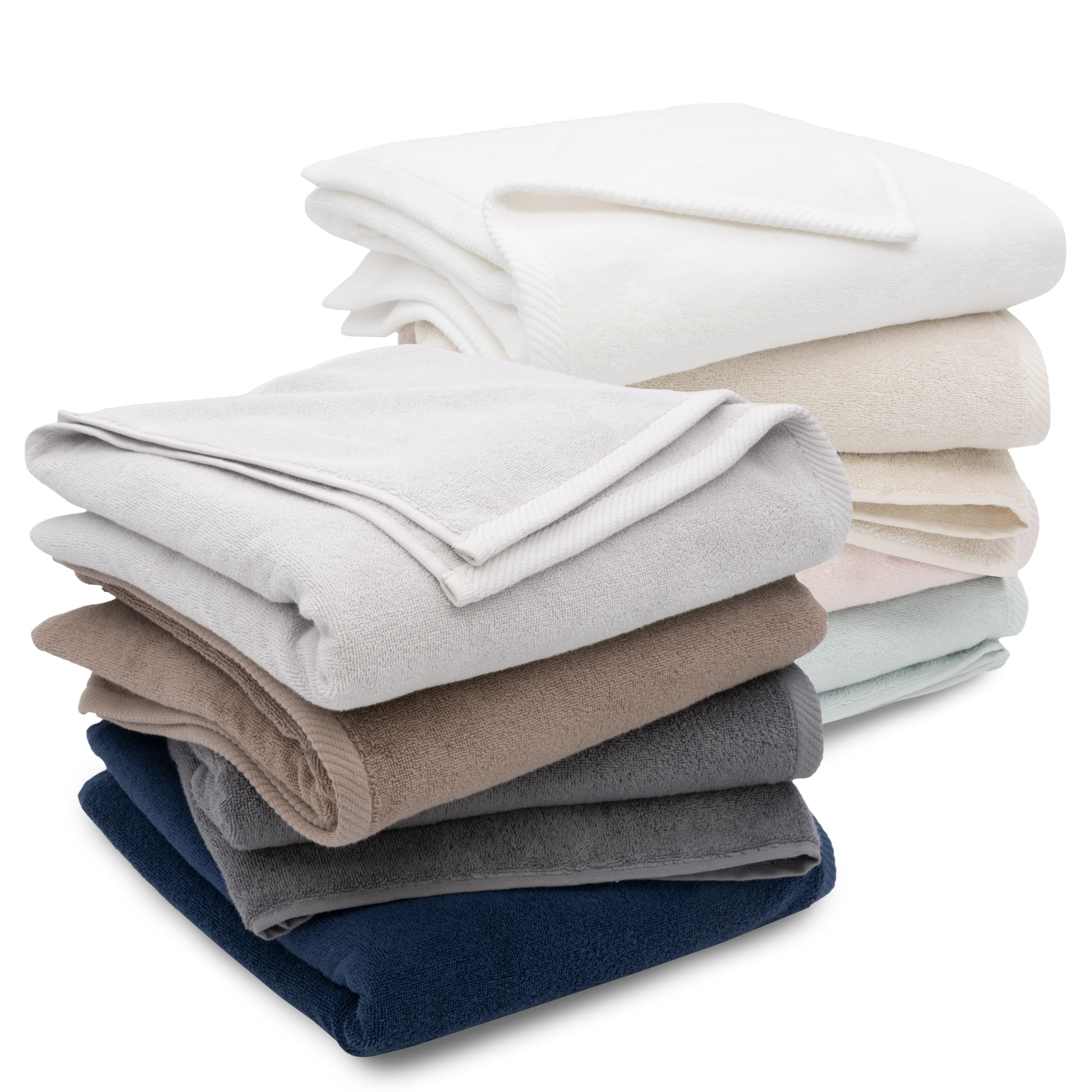 Authentic Hotel and Spa  100% Turkish Cotton Ediree Bath Towels- Set of 4 Marine
