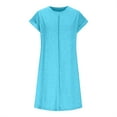 thumbnail image 5 of Levmjia Short Sleeve Dress For Women Casual Dress Round Neck Short Sleeve Solid Color Polyester Summer Beach Vacation Comfort Fit Multi Colors Available Sale, 5 of 9