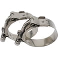 thumbnail image 2 of 3" T-Bolt Hose Clamp - Working Range 71mm - 79mm for 3" Hose OD, Stainless Steel Bolt, Stainless Steel Band Floating Bridge and Nylon Insert Locknut (71mm - 79mm, 2 pack), 2 of 8