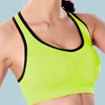 thumbnail image 3 of Plus Size Sports Bras for Women Full-Coverage Bra Feature V-Neck Balconette Bra Style W-754 Hook and Eye Closure Push Up Sports Bra Green S, 3 of 4