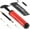 Red, variant on SPORTBIT Ball Pump with 3 Needles, Nozzle, Extension Hose, Pouch - Great Air Pump for Exercise Sport Balls - Football & Soccer, Basketball, Volleyball Pump, Swim Inflatables