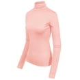 thumbnail image 3 of MixMatchy Women's Long Sleeve Turtleneck Lightweight Pullover Slim Fit Top, 3 of 4