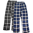 thumbnail image 2 of Hanes 884514018535 Mens Flannel Pant, Blue & Black Pack - Medium - Pack of 2, 2 of 2