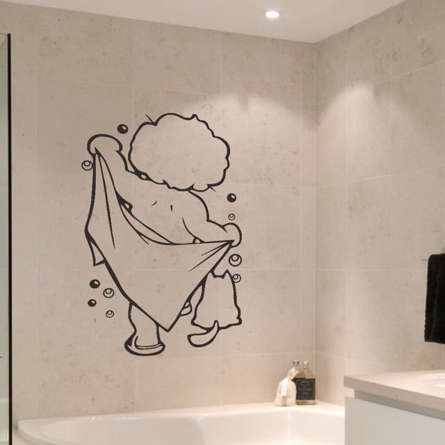 Pegatinas de pared de Baño de Dibujos animados JAMW Decoración impermeable para Niños