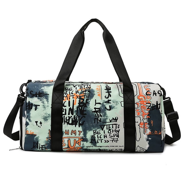 Bolsa de entrenamiento de gimnasio ligera con compartimento para zapatos, mochila de lona de viaje con bolsillo húmedo para equipo deportivo Fivean unisex