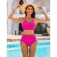 thumbnail image 3 of Conjunto de bikini Blooming Jelly, cintura alta, control de barriga para mujer, 3 of 5