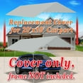 thumbnail image 2 of SOLAXO 10x20 FT Carport Tent Top Garage COVER ONLY Waterproof Replacement Canopy w Bungee, without edge (Silver), 2 of 2