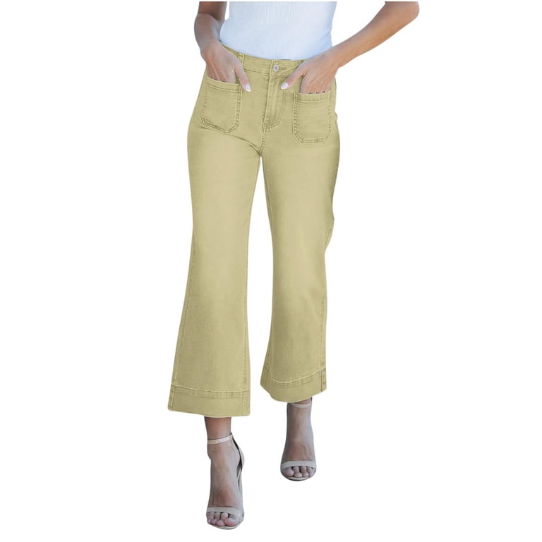 LLYwey Office Pants for Women Ladies Loose and Slim Wide Leg