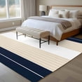 thumbnail image 4 of 5'x8' Area Rugs, Navy Beige Striped Indoor Outdoor Area Rug for Living Room Bedroom, Gradient Geometric Blue White Washable Bathroom Rugs Kitchen Floor Carpet Mats Home Decor Aesthetic, 4 of 8