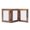 Dark wood color, variant on Softwood Triplicate Photo Frame Vertical Orientation Excellent For Displaying Family Likenesses Together