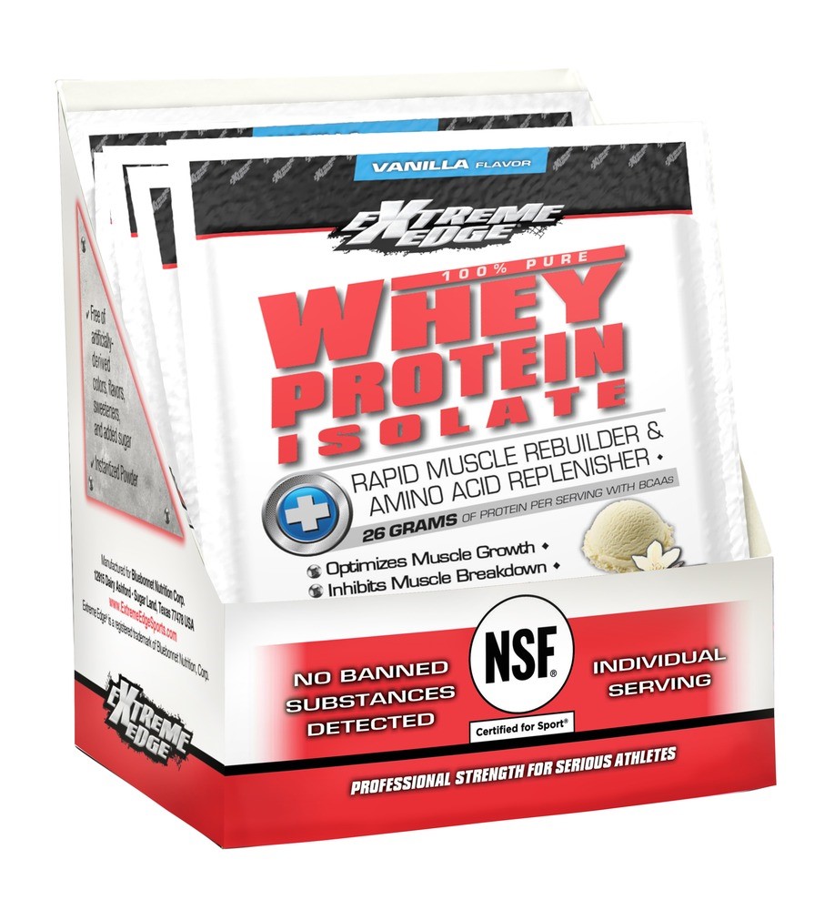 Extreme Edge Whey Protein Isolate, Vanilla Packets 7 Packet