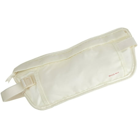 Belle Hop Ivory Waist Stash Lightweight Travel Pouch Hidden Safe Passport Money