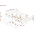 thumbnail image 2 of WAWOKV Full Size Wood Platform Bed with Guardrails on Both Sides and 2 Storage Drawers, Straight Line Design Headboard & Footboard (Gray), 2 of 16