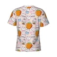 thumbnail image 6 of Vsdgher Cartoon Cute Rabbit Print Men's Dry Fit Mesh Athletic Shirts Moisture Wicking Tennis T-Shirt Tops, 6 of 9