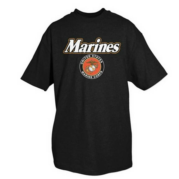 Fox Outdoor  Marines One-Sided Imprinted T-Shirt - Black - XXXL