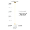 thumbnail image 3 of Evelyn&Zoe Industrial 1-Light Ceiling Hanging Pendant Light, Gold, 3 of 10