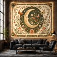 thumbnail image 6 of Crescent Moon Garden with Butterflies, Dreamy Cottagecore Art for Nature Lovers, Botanical Wall Art, Mother's Day Gift, Tapestry Wall Hanging for Bedroom and Living Room, 6 of 7
