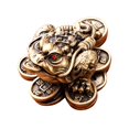 thumbnail image 3 of Figura de rana,Estatua de rana de la hecha de resina china,Figura de sapo de y la riqueza de resina para mesa,Adorno decorativo de feng shui con forma de rana de tres, 3 of 8