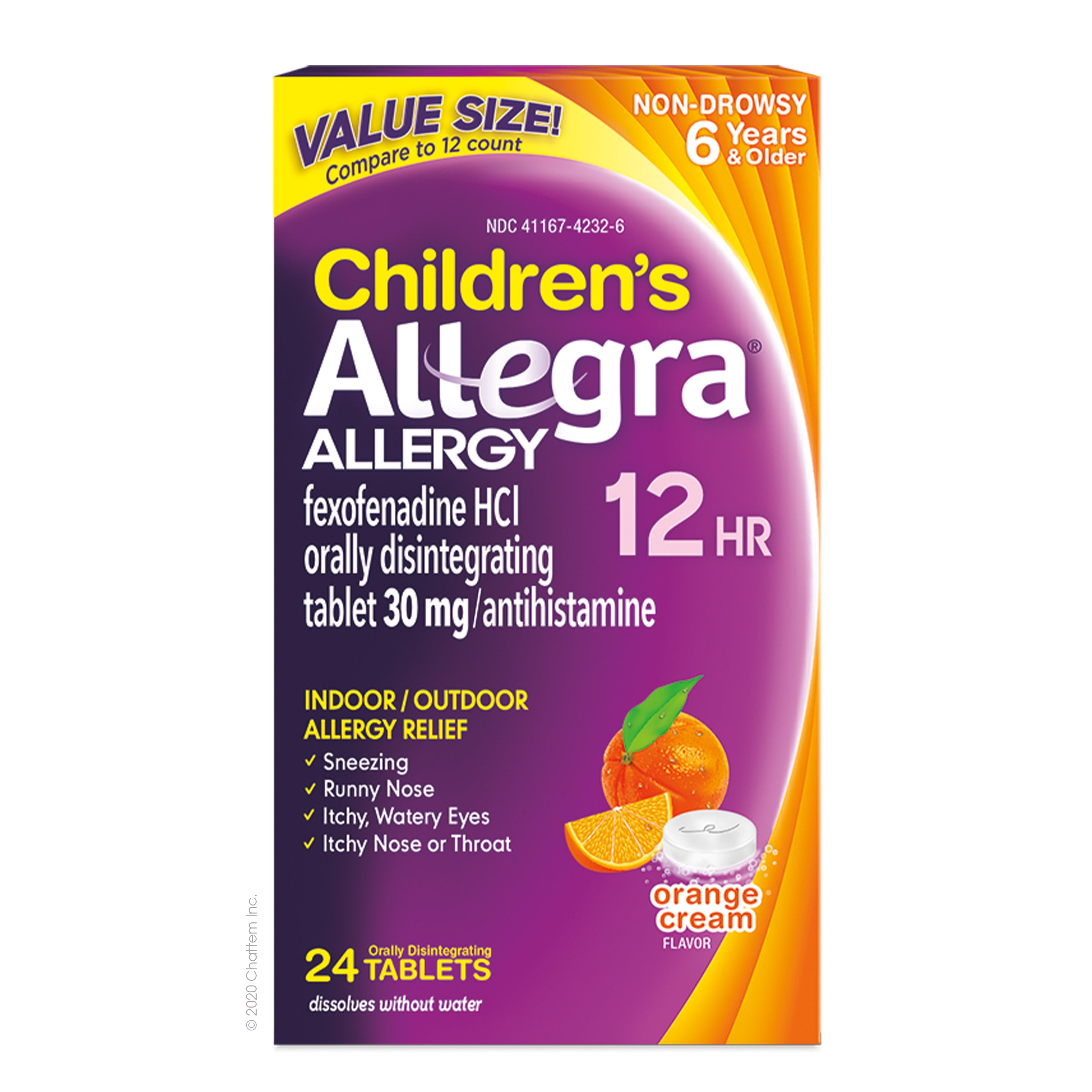 Allegra Children's 12HR Orally Disintegrating Tablets (24 Ct) Walmart