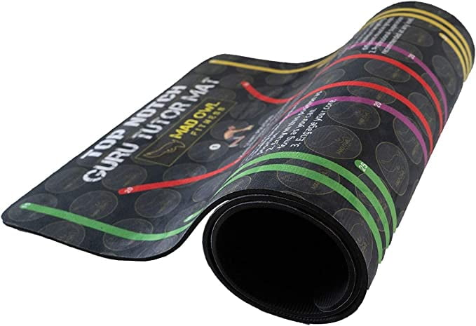 Mad Owl Fitness Gear, Guru Tutor Yoga Mat Strengthening & Non-Slip Lightweight and Portable Exercise Mat for Women/Men Home, Pilates, & Floor Exercises & Moisture-Resistant