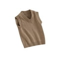 thumbnail image 1 of FOCUSNORM Toddler Sweater Vest Lightweight Sleeveless V Neck Solid Color Pullover Knitted Tank Tops, 1 of 9