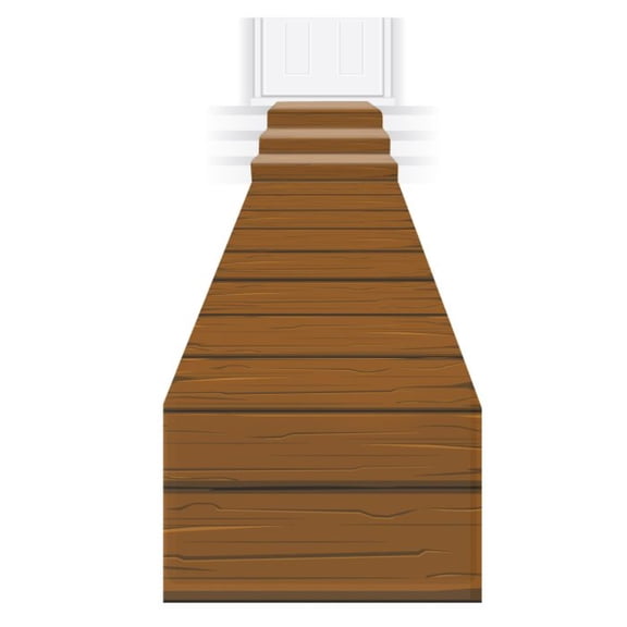 Beistle Set of 6 Brown and White Wooden Plank Design Party Aisle Runner 10'