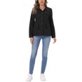 thumbnail image 2 of INSPIRE CHIC Linen Jacket for Women Button Down Drawstring Waist Lightweight Spring Utility Anorak Jackets 2026 XS Black, 2 of 6