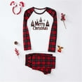 thumbnail image 2 of Odeerbi Christmas Pajamas for Family Plaid Holiday Long Sleeve Family Christmas Pajamas Matching Sets Mom Fashion Plaid Print Blouse Tops Pants Sleepwear Xmas Family Matching PJs Set Red, 2 of 6