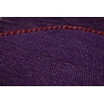 thumbnail image 4 of 2.25' Purple Solid Hand Knotted Round Wool Area Throw Rug, 4 of 4