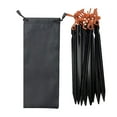 thumbnail image 2 of Estacas de tienda de campaña shamjiam 12 piezas Metal irrompibles negro, 2 of 8