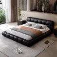 thumbnail image 3 of Black Minimalist Double Bed Modern Aesthetic Luxury Wood Bedroom Bed Queen Size Camas Y Muebles Dormitorio Home Furniture My Lux Decor Round, 3 of 9