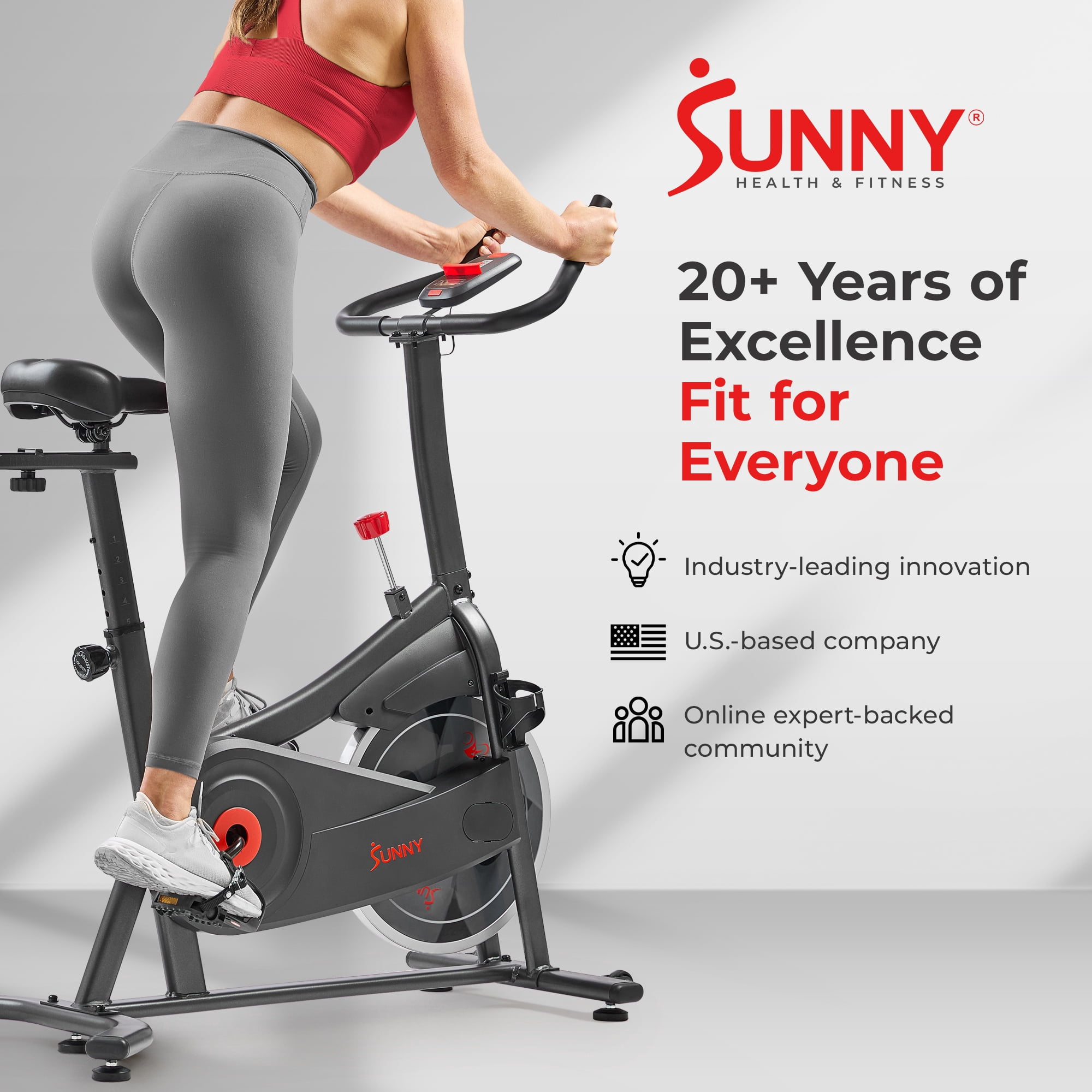 Sunny Health & Fitness ACTIVE 100 Smart Magnetic Cycling Exercise Bike - SF-B124066