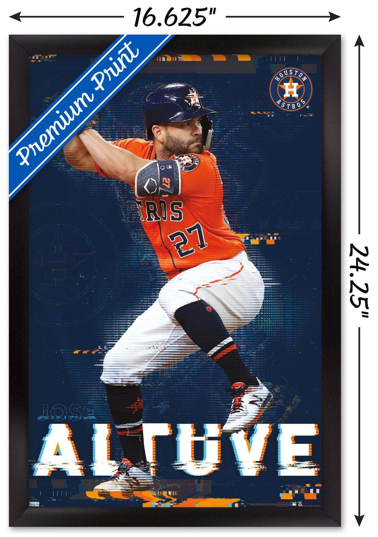 Jose Altuve Houston Astros 24 x 34.75 Magnetic Framed Player Poster
