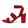 thumbnail image 2 of DREAM PAIRS Women's Chunky High Heel Open-Toe Sandals with Elastic Straps, 2 of 4