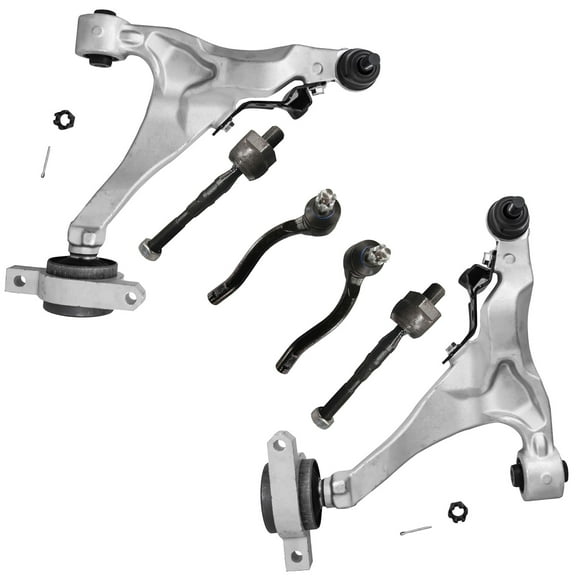 Detroit Axle - RWD Front Control Arms Kit for 2011-2012 INFINITI G25 2010-2013 G37 2015 Q40, 2 Lower Control Arms with Ball Joint 4 Outer Tie Rods Inner Tie Rod Ends Replacement