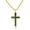 Gold/Black, variant on Stainless Steel Yellow Gold-Tone Simulated Black Carbon Fiber Statement Cross Necklace