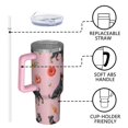 thumbnail image 4 of OBREWU Schnauzer Dogs and Flowers Tumbler with Handle and Lid,Schnauzer Dogs and Flowers 40oz Double Wall Vacuum Insulated Tumbler,Cups Gift for Women and Men, 4 of 7