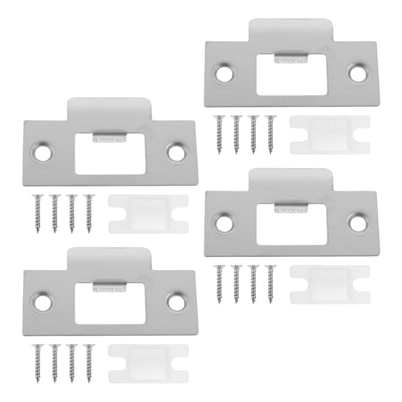 Raindrops 4 Sets Door Strike Plates Reinforcement Door Plates Heavy Duty Door Striker Plates for Home Security