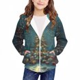 thumbnail image 2 of AUNVITO Christmas Print Hooded Zip-Up Hoodie with Pockets Long Sleeve Sportswear for Boys & Girls 4-12Y Casual Winter Outerwear, 2 of 6
