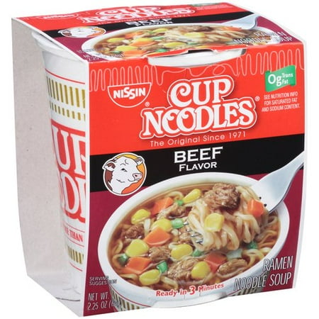 Nissin Cup Noodles Beef Flavor, 2.25 OZ | Shop Your Way: Online