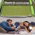 thumbnail image 3 of KAMEROUT Inflatable Tent for Camping, 3-4 Person Blow Up Inflatable House Tent with Awning Porch, Quick Setup Waterproof Oxford Air Tent with Pump, Heavy Duty Glamping Tents for Family, Green, 3 of 11