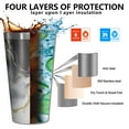 thumbnail image 3 of 16oz Tumblers Black Marble Gold Line Pattern Stainless Steel Vacuum Insulated Double Wall Travel Tumbler Cups Mug with Lid and Straw,Cleaning Brush for Coffee,Tea, 3 of 4
