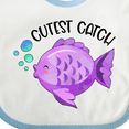 thumbnail image 4 of Inktastic Cutest Catch Cute Purple Fish Boys or Girls Baby Bib, 4 of 4