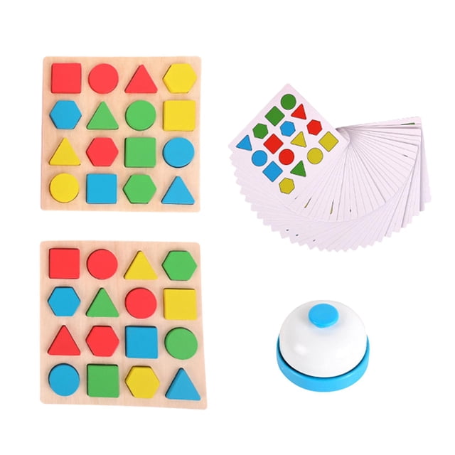 Juego de combinación de formas,Bloques de tablero con formas geométricas Montessori,Juego de combinación de rompecabezas de formas con tarjetas ,Rompecabezas de forma de Hugo Juego de combinación de formas