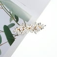 thumbnail image 7 of Rhinestone Hair Clips Flower Hair Barrettes French Hairpins Faux Pearl Hair Clip for Women s Gold Tone, 7 of 7