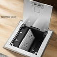 thumbnail image 3 of Toma De Piso Empotrada, Enchufe De Piso Oculto De Acero Inoxidable De 2 X 3 Clavijas Y Puerto USB A USB C A Prueba De Agua, Fácil De Instalar Para Espacio De Trabajo O Hogar, 3 of 7